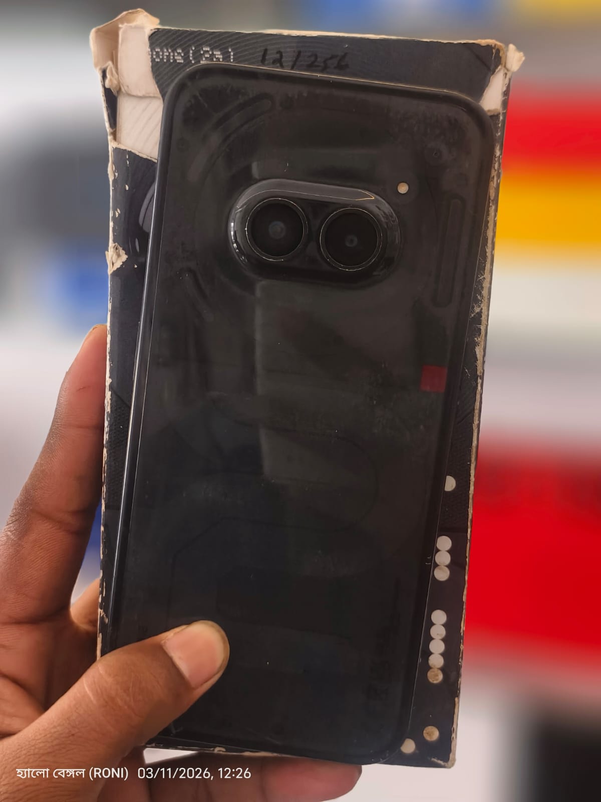 Nothing Nothing Phone (2a) 5G (Black,12GB RAM, 256GB Storage) | 6.7" AMOLED Display | 50MP (OIS) + 50 MP | 32 MP Front | Mediatek Dimensity 7200 Pro Processor — Refurbished