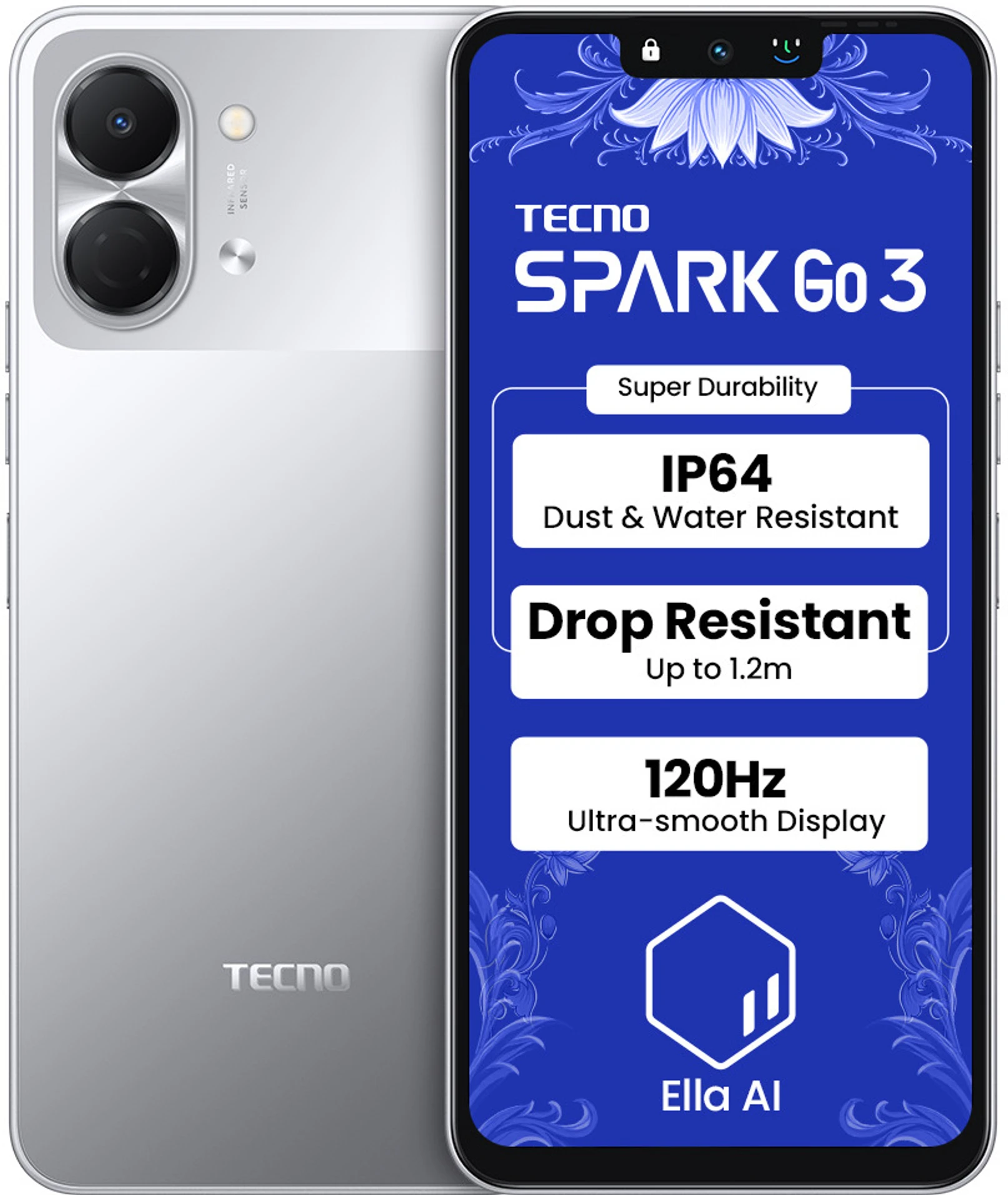 Tecno Spark Go 3 (Titanium Grey, 64 GB) (4 GB RAM) — New