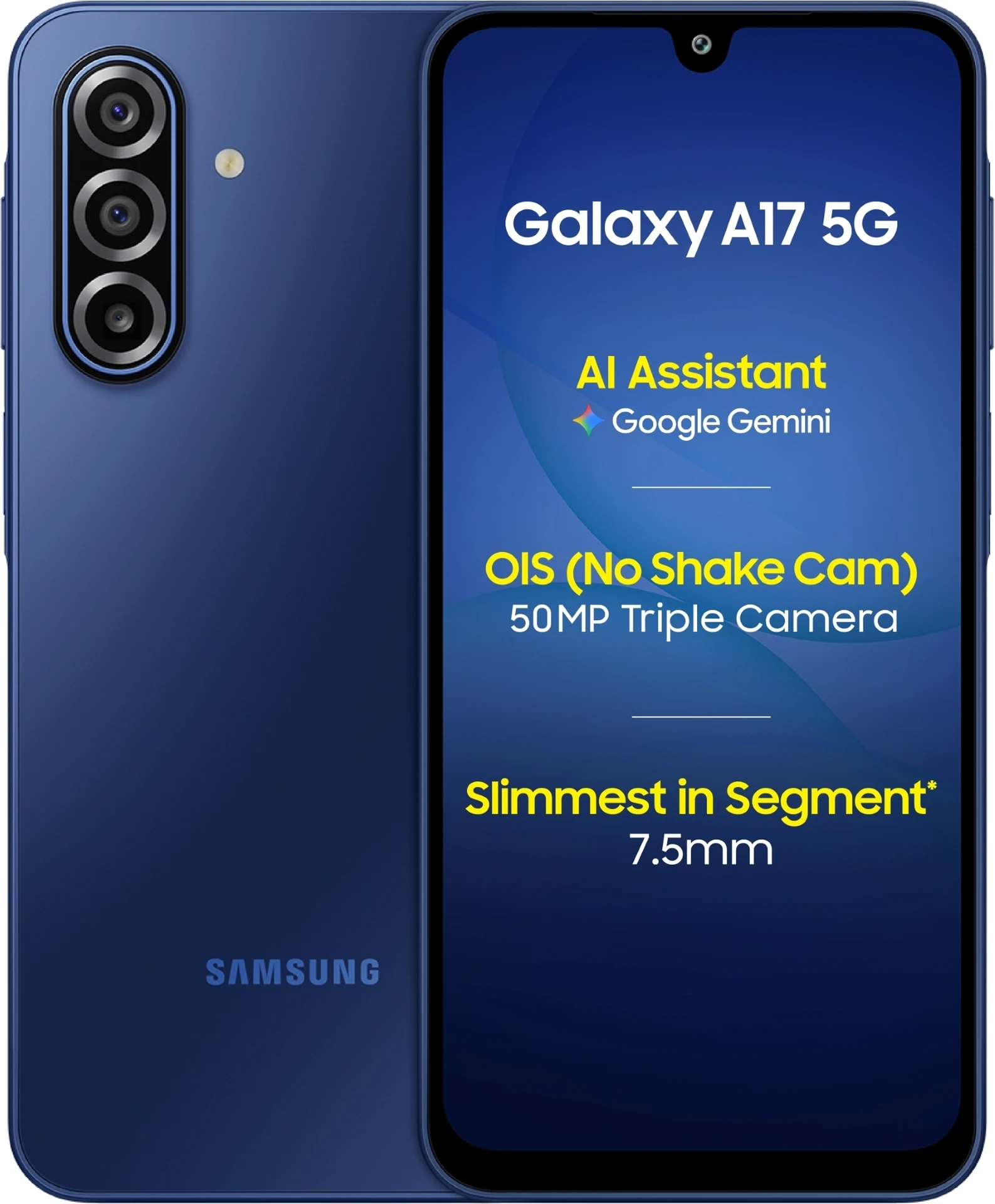 Samsung Samsung Galaxy A17 5G Charger in the Box (Blue, 128 GB) (6 GB RAM) — New