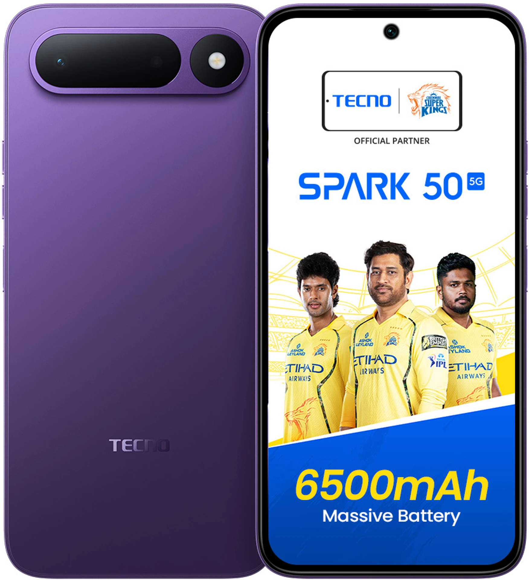 Tecno Tecno Spark 50 5G (Fantasy Purple, 128 GB) (6 GB RAM) — New