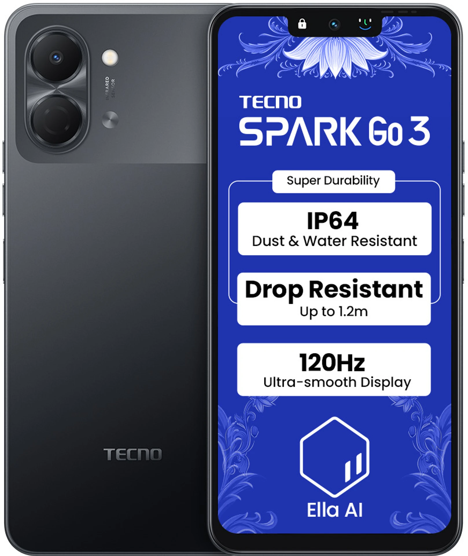 Tecno Tecno Spark Go 3 (Ink Black, 64 GB) (4 GB RAM) — New